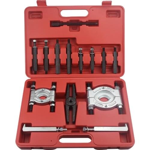 14PC Bearing Separator Set Mechanical Double Disc Pull Type Disc Puller Chuck Pull Bearing Remover Tool Kit