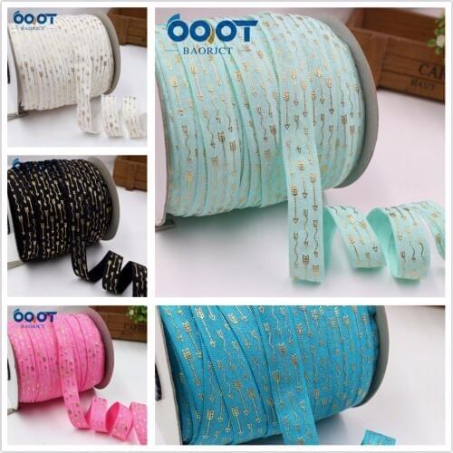 OOOT BAORJCT 1762810,16MM hot color geometry Elasticity ribbon,10 yards DIY handmade hair accessories Material,free shipping