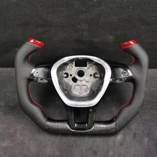 Pilot Shape Steering Wheel 100% Carbon Fiber Steering Wheel For VW Polo 2015-2017 Model