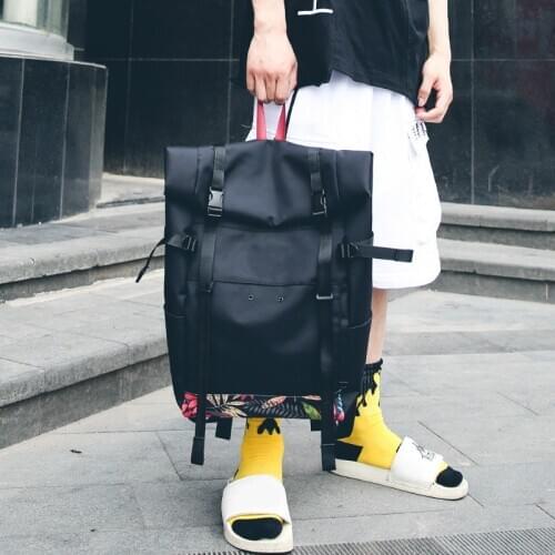 Trendy Double Shoulder Backpack for Both Men and Women Fashionable Oxford Cloth Bag Leisure Art Unique Large Backpack Printing