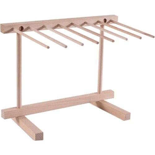 Collapsible Wooden Pasta Drying Rack Natural Beech Wood Handmade Spaghetti Noodle Hanging Kitchen Tool Pasta Dryer Stand
