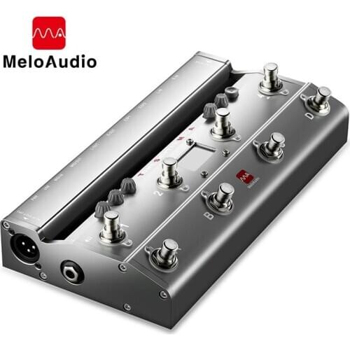 TS Mega 2 In 1 Midi Foot Controller For Guitar With Audio Interface USB Guitar Recording For iPhone iPad Android Devices Mac PC