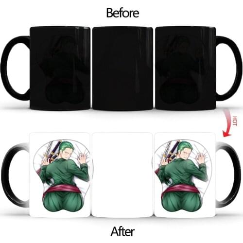 Creative Green Warrior Magic Mug Ceramic Discoloration Coffee Tea Milk Mugs Cute Color Changing Cup Novelty Gifts BSKT-089