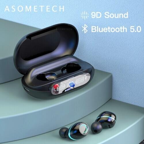 TWS Bluetooth 5.0 Earphones Wireless Headphone HIFI Mini In-ear 9D Stereo Sports Waterproof Earbuds Headsets With Microphone