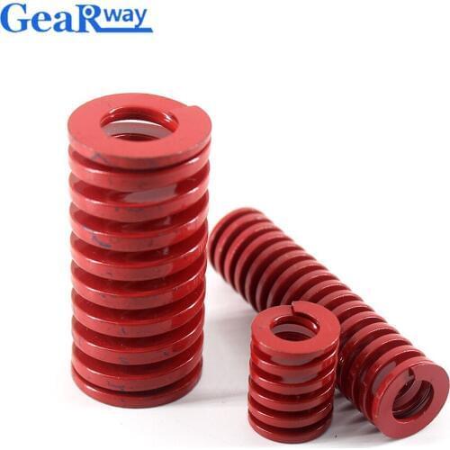 Gearway Red Die Spring Long 38% Compression Ratio Spiral Stamping Compression Die Spring TM25x60/25x65/25x70/25x95/25x100mm