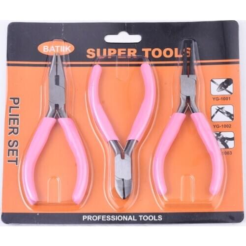 Pandahall Jewelry Pliers Sets DIY Jewelry Tools kit For Jewelry Making DIY Round Nose Plier Wire Cutter Plier Side Cutting Plier