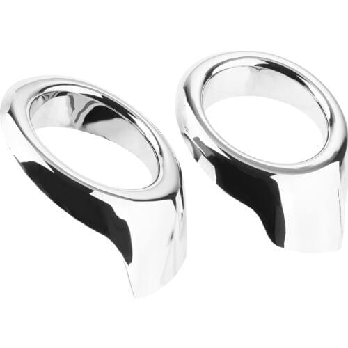 1 Pair Chrome Replacement Front Fog Light Lamp Trims Eyebrows for Ford EcoSport