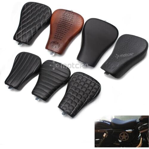 1pcs 7style Motorcycle Retro Driver Front Leather Pillow Solo Seat Cushion for Harley Sportster Forty Eight XL1200 883 72 48