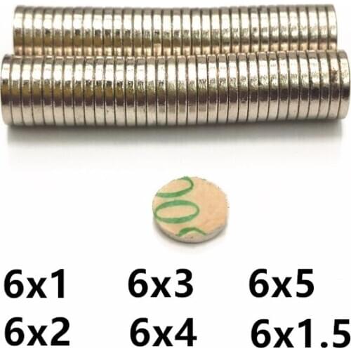 10-100piece 3M magnet 6x1 6x2 6x3 6x4 6x1.5 mm 300LSE magnetic Adhesive Round Sticker Circle Belt with 3M self - adhesive