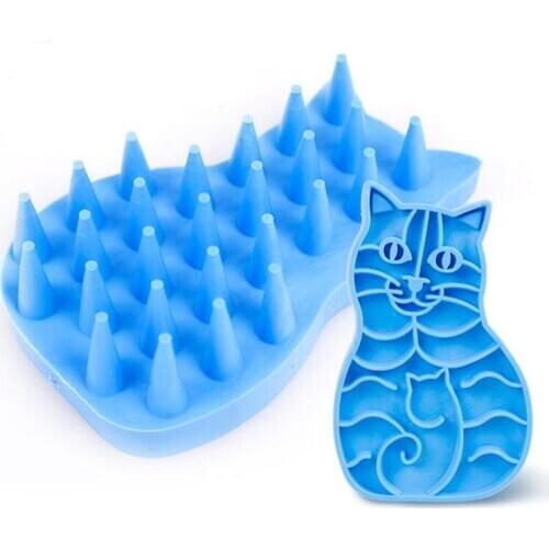 100pcs new Colorful Silicone Dog Bath Brush Comb Cleaning Bath Massage Grooming Pets Brush
