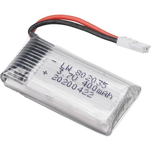 3.7V 400mAh Lipo Battery for X4 H107 H31 KY101 E33C E33 U816A V252 H6C RC Quadcopter Drone Spare Part 802035 battery