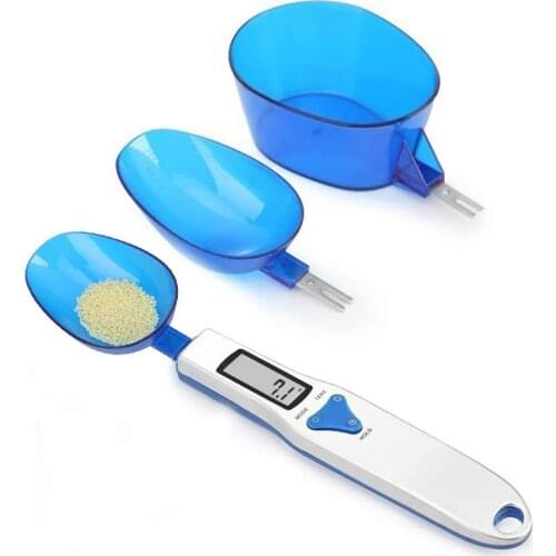 500g/01g Kitchen Scale Digital Food Scale with 3 Measuring Spoons Portable Electronic Spoon Ladle Scale Weights Cake Tool