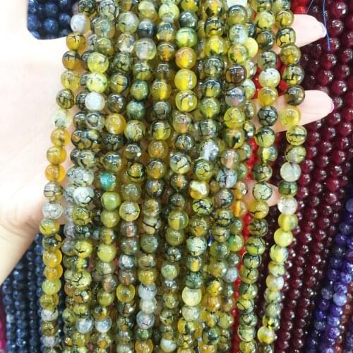Natural Stone Section Beads 8mm for Jewelry Making DIY Beads Bracelets Bangles Necklace