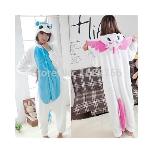 Kigurumi Unisex Adult Children Unicorn Pink&Blue Onesie Pajamas Christmas Party Costumes Halloween Cosplay