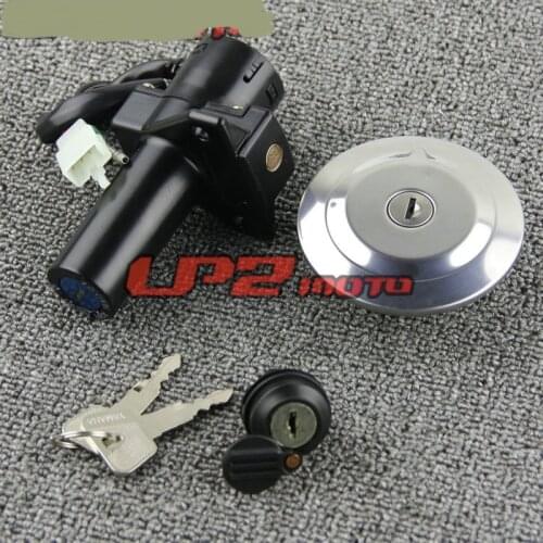 Ignition Switch Fuel Gas Cap Seat Lock Keys Set for Yamaha YBR125 2005-2009