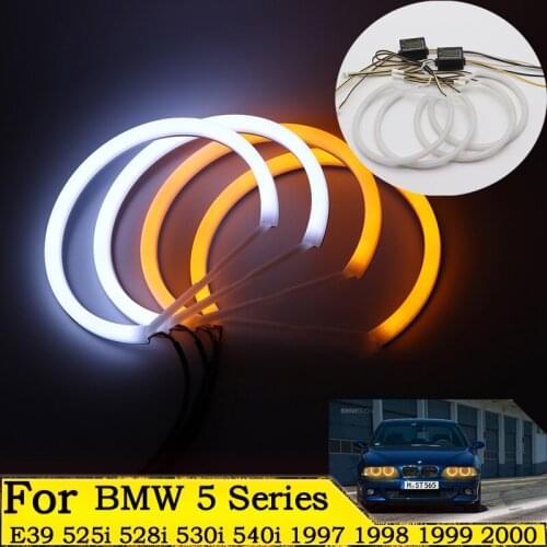 SMD Cotton Light Switchback LED Angel Eye Halo Ring Kit For BMW 5 SERIES E39 525i 528i 530i 540i 1997 1998 1999 2000 accessories