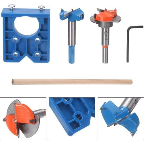 1 Set Hinge Hole Drill Jig 35mm Concealed Guide Hinge Hole Drilling Guide Locator Woodworking Hole Cabinet Parts