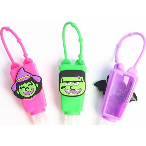 30ml Halloween Silicone Hand Sanitizer Mini Hand Gel Holder Portable Safe Gel Holder Travel Shampoo Soap Dispenser Bottle