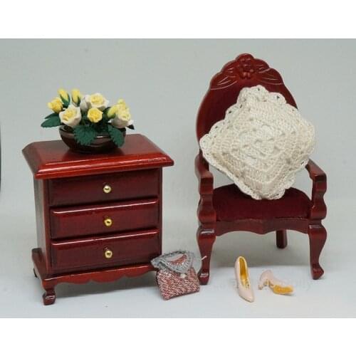 7pcs/1set DIY Dollhouse Miniature Leisure Chairs and Tables Model Decoration for Dollhouse Living Room Furniture Accessories