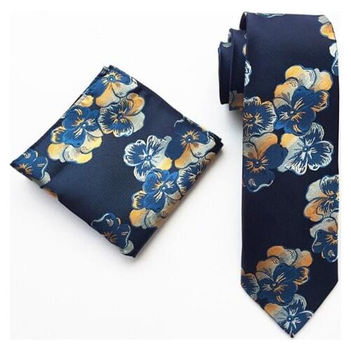 Ricnais Mens Tie Set Pocket Square & Luxury Ties For Men Business Party Wedding Accessories Floral Plaid Striped Ties For Men