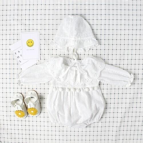 Summer new Baby Girl Clothes Kid lace Jumpsuit toddler girls long Sleeve Romper baby clothing 0 to 24m
