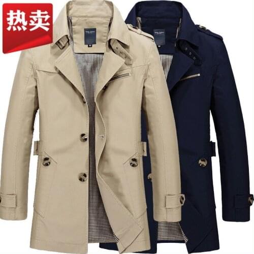 2021 spring and autumn new top young and middle-aged mens coat jacket lapel tooling cotton jacket outdoor windbreaker