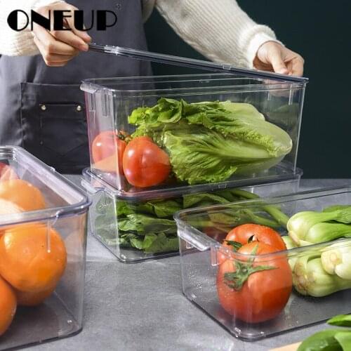 ONEUP PET Kitchen Storage Box Refrigerator Food Storage Boxes Fresh Fruit Meat Storage Containers Egg Holder Kitchen Organizer