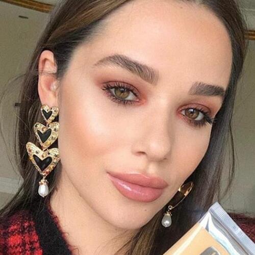 Wholesale JUJIA Classic Fashion Zinc Alloy Charm Heart Dangle Earring For Women Trendy Simulated Pearl Earrings