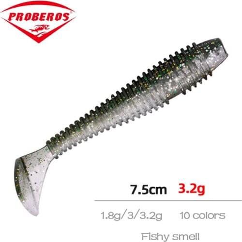 10 Pcs/Bag softbait 1.8g 3g 3.2g Wobbler soft Artificial Fishing Lure paddle tail swimbait T Tail Artificial Worms Carp