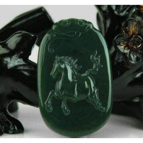 Selling Jewelry>>>Xinjiang Hetian Yuqing Horse Pendant and Tian Qingyu Zodiac Horse Pendant Success