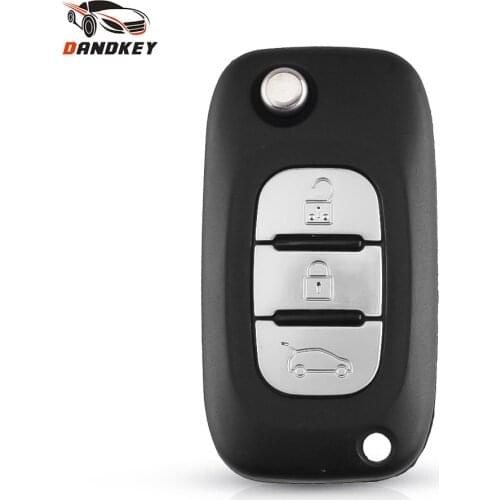 Dandkey Replacement Flip Folding Key Shell For Renault Clio Megane Kangoo Modus Auto Remote Case Cover Uncut Blank HU83 Blade