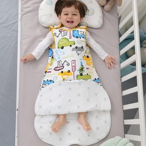 Baby Short Sleeve Cotton Sleeping Bag Newborn Zipper Sleepsack Wrap Blanket Bedding Accessories