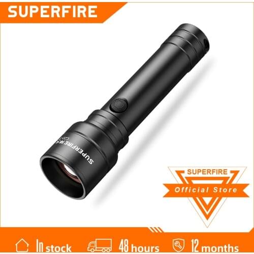 SUPERFIRE C20-T 15W powerful flashlight Zoom USB Rechargeable Ultra Bright Outdoor Lanter For Camping Fishing Torch Flash Light