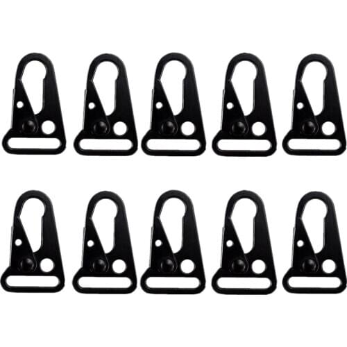 Tactical Enlarged Mouth Clips Hooks 1-inch Loop Metal Buckle for Paracord Sling Outdoors Bag Backpack Hunting Assesories