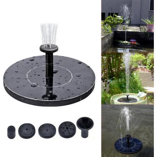 Mini Solar Power Water Fountain Garden Pool Pond 30-45cm Outdoor Solar Panel Bird Bath Floating Water Fountain Pump Garden Decor
