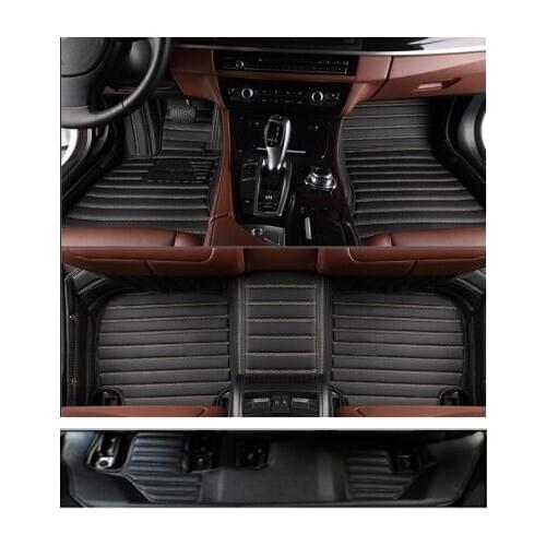 High quality! Full set car floor mats + trunk mat for Toyota Fortuner 2018-2015 7 seats durable waterproof carpets,Free shipping