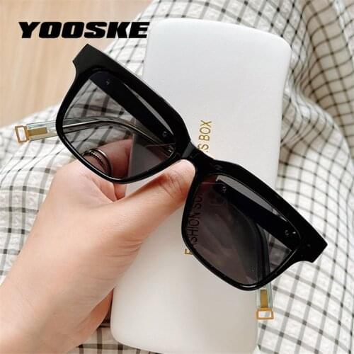 YOOSKE Brand Square Sunglasses Women Retro Small Leopard Black Sun Glasses Men High Quality Anti-UV Sunglass for Ladies