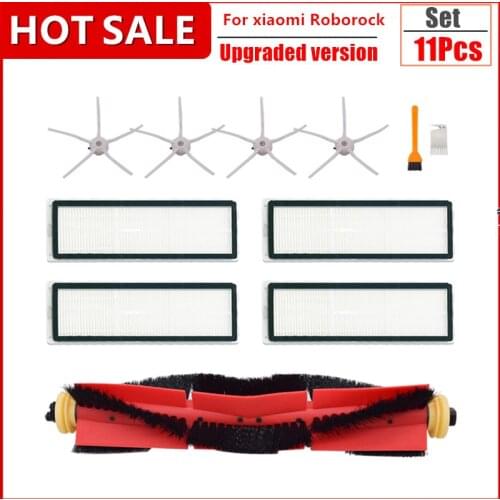 For XiaoMi Roborock S50 S51 S55 S6 Pure Accessories Vacuum Cleaner Parts Washable HEPA Filter Main Brush Side Brush