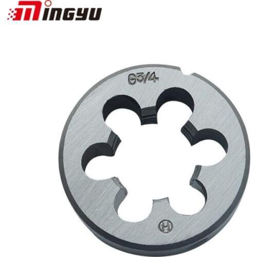 1pc G1/8 G1/4 G3/8 G1/2 G3/4 G1 Straight Pipe Screw Thread Taps Round Dies Threading Hand Tools