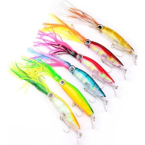 1PCS 14cm 40g Artificial Fishing lures Treble Hook And Jigs Peche Tackle swimbait Available Squid Lures Fishing Bait Pesca