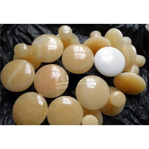 10pcs SPA beauty facial face body back point massage hot face wrinkle mushroom SPA lava stone energy oil into jade free shipping
