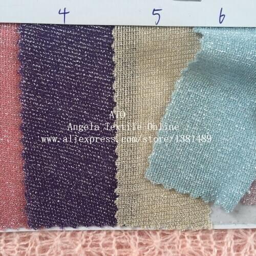 2 Ways Stretch Twinkle Fabrics Patchwork Sparkle dolls cloth dress Fashion garment stretch Metallic Fabric