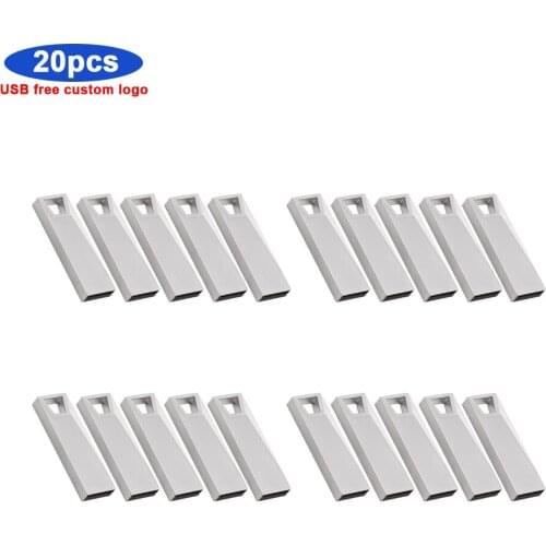 20pcs/lot Personalize logo Pen Drive Metal Pendrive 32GB 64GB 16GB 8GB 4GB usb stick Usb Flash Drive 64gb Usb Memory flash Disk