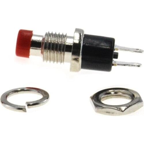 6 colors 7mm self-resetting 250V 1A push button switch normally open metal tactile miniature circuit breaker Bouton Poussoir