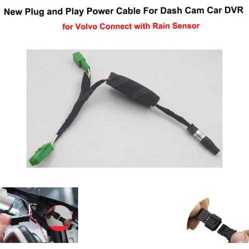 Car DVR Dash Cam Plug and Play Rain Cable for Volvo S60 S90 for Volvo XC60 XC90 XC40 for Volvo V60 V90 V70 V40 Easy to install