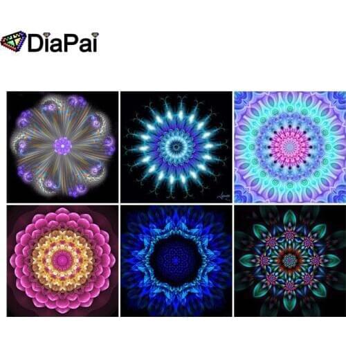 DIAPAI 5D DIY Diamond Painting Full Square/Round Drill "Religious Mandala" 3D Embroidery Cross Stitch 5D Decor Gift