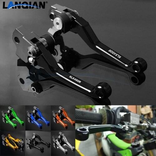 For Kawasaki KLX450R Dirt Bike Pivot Lever Motorcycle Aluminum Brake Clutch Lever KLX 450R KLX 450 R 2008 2009 Accessories