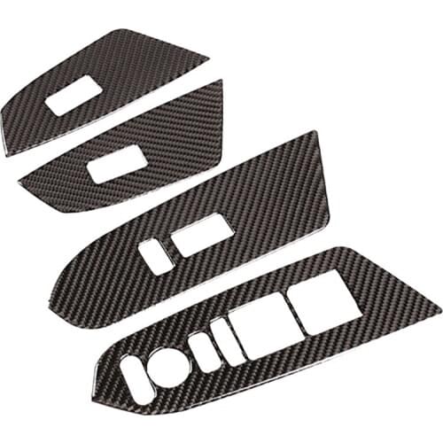 For Honda CRV CR-V 2016-2019 Carbon Fiber Interior Window Lift Switch Panel Trim Cover Frame Stickers Car Accessories