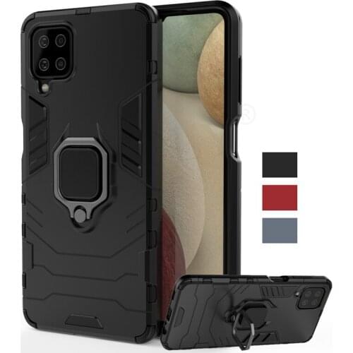 For Samsung Galaxy A12 Case Shockproof Bumper Magnetic Ring Holder Armor Stand Phone Back Cover For Samsung Galaxy A12 5G Case