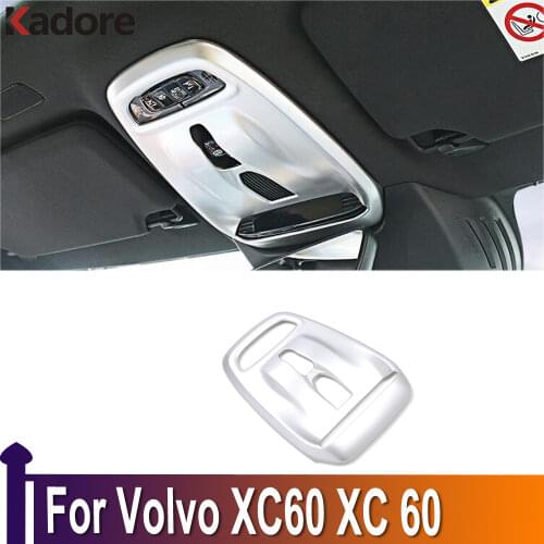 For Volvo XC60 XC 60 2018 2019 2020 ABS Matte Car Interior Front Rear Reading Light Lamp Cover Trim Decoration Accessories